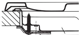 HOTPOINT PKL 641 D2/IX/A - Esquema de fijación de los ganchos - 1
