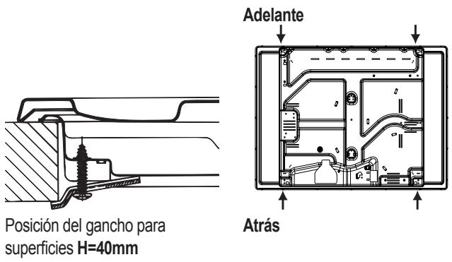 HOTPOINT PKL 641 D2/IX/A - Esquema de fijación de los ganchos - 3