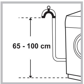 HOTPOINT WMG 722S EU - Свързване на маркуча за мръсната вода - 1
