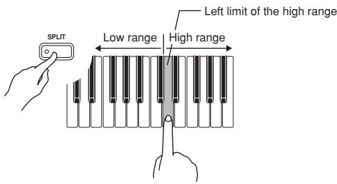 CASIO AP-24 - Specifying the Keyboard Tone Split Point - 1