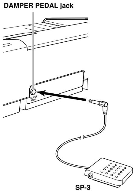 CASIO CDP-100 - Connecting to a DAMPER PEDAL Jack - 1