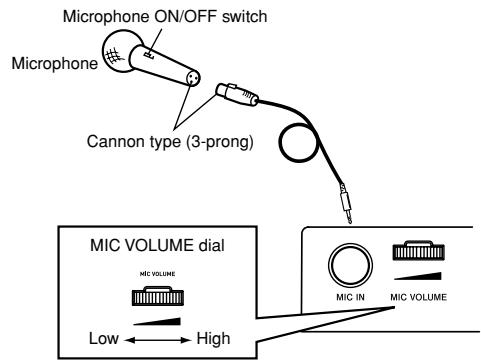 CASIO CTK-491 - Using the Microphone Jack (CTK-491 only) - 1