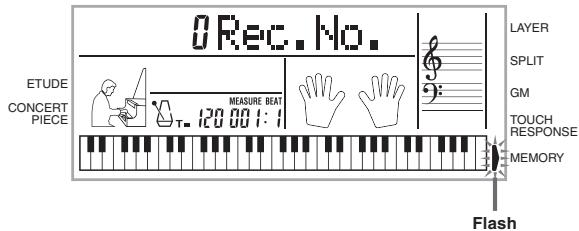 CASIO CTK-573 - To record to Track 1 using real-time recording - 1
