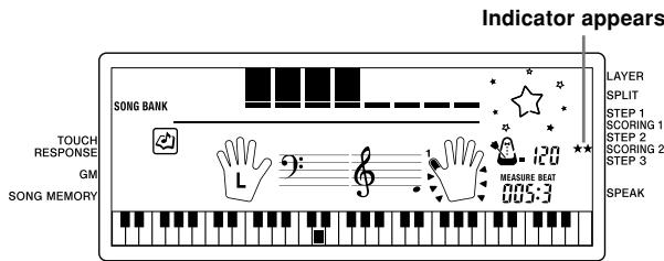CASIO CTK-591 - Evaluation 2: Find out how the keyboard evaluates your Step 2 play. - 1