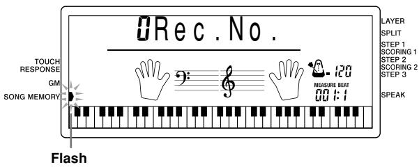 CASIO CTK-591 - To record to Track 1 using real-time recording - 1