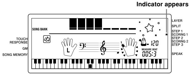 CASIO CTK-591 - Evaluation 1: Find out how the keyboard evaluates your Step 1 play. - 1