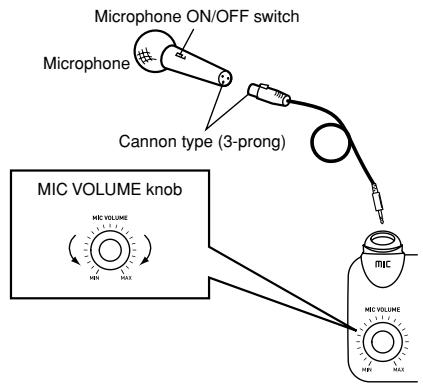 CASIO CTK-591 - Using the microphone jack - 1