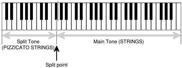 CASIO CTK-591 - Press the SPLIT button again to unsplit the keyboard and return it to normal. - 1