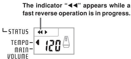 CASIO CTK-700 - To fast reverse during playback - 1