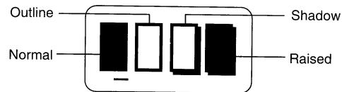 CASIO KL-100 - To specify a character style - 1