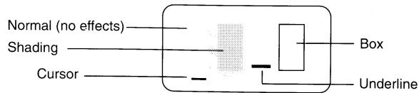 CASIO KL-100 - To specify a text effect - 1