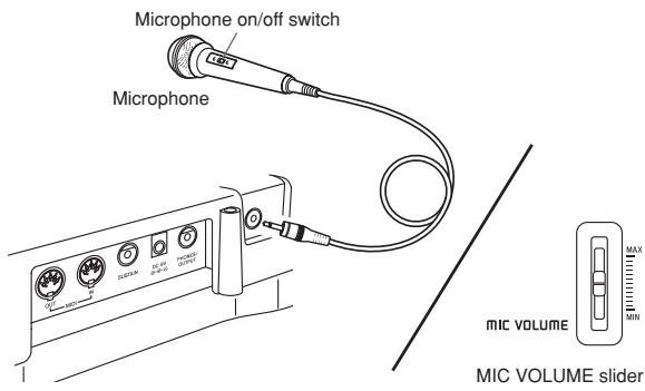 CASIO LK-100 - Using the Microphone Jack - 1