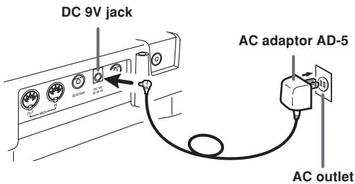 CASIO LK-100 - Using the AC Adaptor - 1