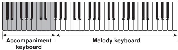 CASIO LK-100 - About the accompaniment keyboard - 1