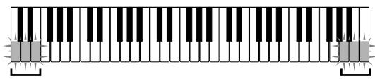 CASIO LK-42 - To check if the right hand or left hand part is currently selected (two-hand tunes only) - 1