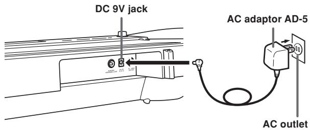 CASIO LK-93TV - Specified AC Adaptor: AD-5 - 1
