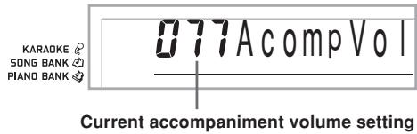 CASIO LK-93TV - To adjust the accompaniment volume - 1