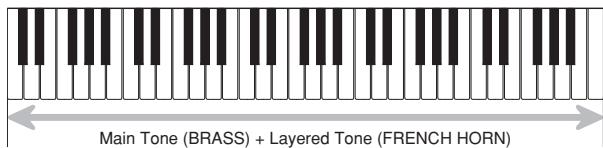 CASIO LK-93TV - Press the LAYER button again to unlayer the tones and return the keyboard to normal. - 1