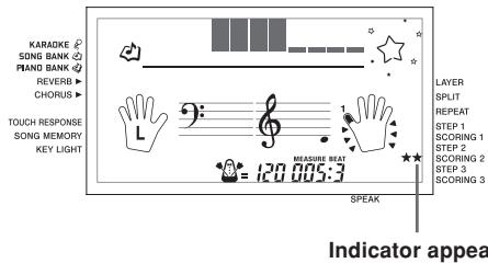 CASIO LK-93TV - Press the SCORING 2 button. - 1