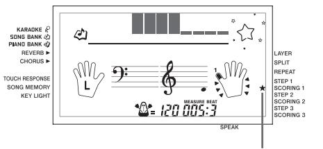 CASIO LK-93TV - Press the SCORING 1 button. - 1