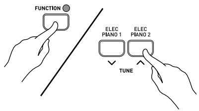 CASIO PX-110 - Changing the Pitch of the Piano to Match Another Instrument - 2