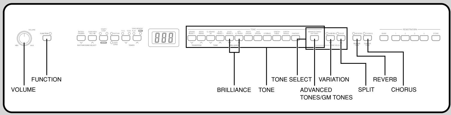CASIO PX-310 - Selecting an Advanced Tone, GM Tone, or Drum Set - 1