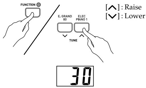 CASIO PX-310 - Changing the Pitch of the Piano to Match Another Instrument - 2