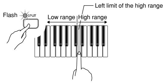 CASIO PX-310 - Specifying the Keyboard Tone Split Point - 1