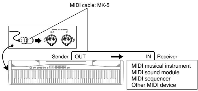 CASIO PX-500L - MIDI Connections - 1