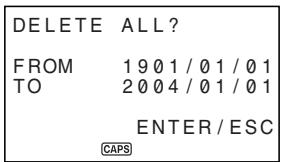 CASIO SF-4990 - To delete multiple data items in the Schedule Keeper Mode or Expense Mode - 1