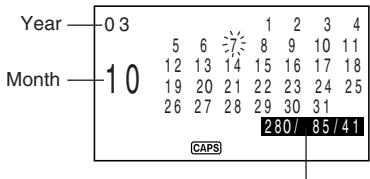 CASIO SF-6990 - To display the calendar - 1