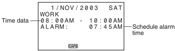 CASIO SF-6990 - To set a schedule alarm when inputting data - 1