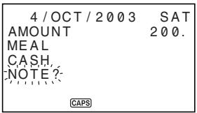 CASIO SF-6990 - To input Expense Mode data - 2