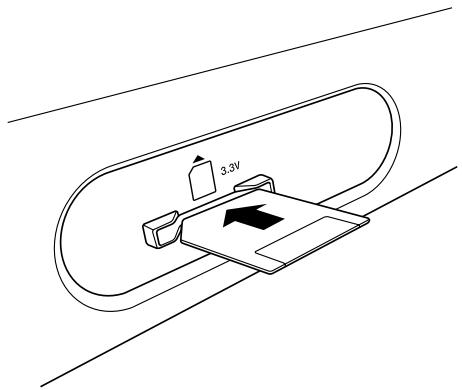 CASIO WK-3000 - To insert a SmartMedia card into the card slot - 1