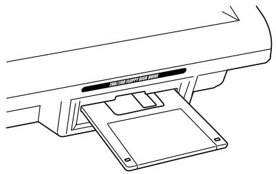 CASIO WK-3000 - To insert a diskette into the floppy disk drive - 2