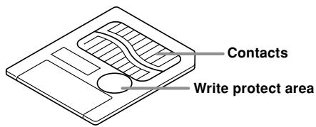 Contacts Write protect area