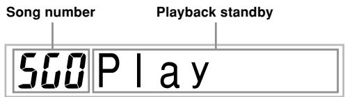 Song number Playback standby 500 Play