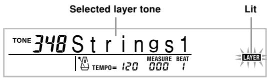 Selected layer tone TONE 348 Str ins 1 TEMP0= 120 MEASURE BEAT LIT LAYER