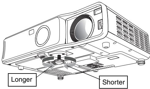 CASIO XJ-450 - To change the projector elevation angle - 2