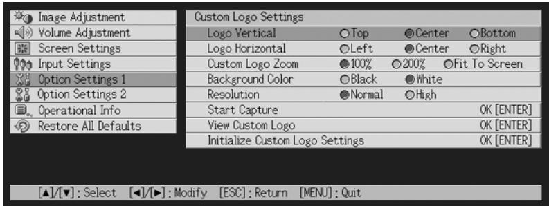 CASIO XJ-450 - To capture a custom logo - 1