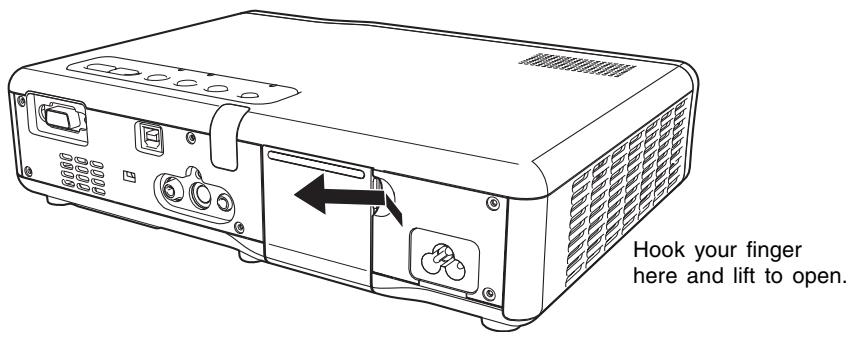 CASIO XJ-450 - Opening and Closing the Projection Key Panel Cover - 1