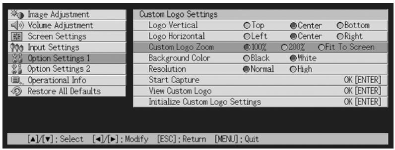 CASIO XJ-450 - To configure custom logo settings - 1