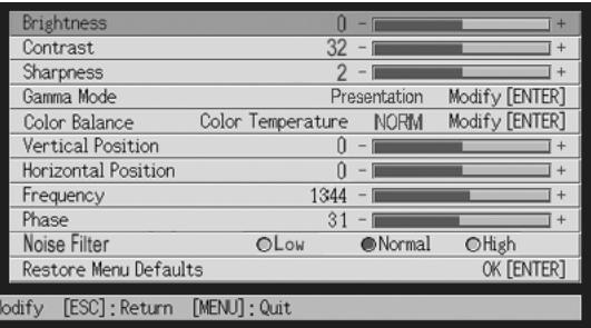 CASIO XJ-450 - Value Setting Type Sub-menu Item - 2