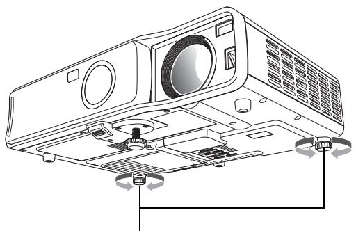CASIO XJ-450 - To change the projector elevation angle - 3