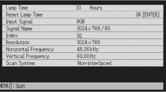 CASIO XJ-450 - Press the [] key to select the "Operational Info" main menu. - 2