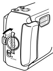 CASIO GV-10 - Inserting a Memory Card into the Camera - 3
