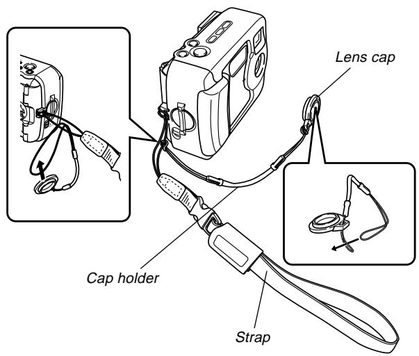 CASIO GV-10 - Attaching the Lens Cap - 1