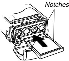 CASIO GV-20 - Inserting a Memory Card into the Camera - 2