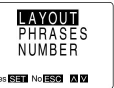 CASIO KL-7000 - To recall a preset layout label from memory - 1