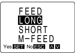 CASIO KL-7000 - To select a feed option - 1